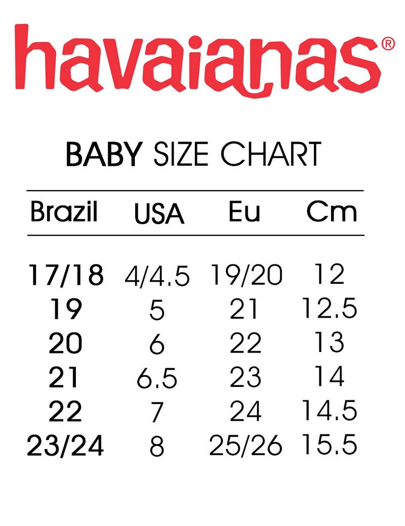 Havaianas Size Chart Cm