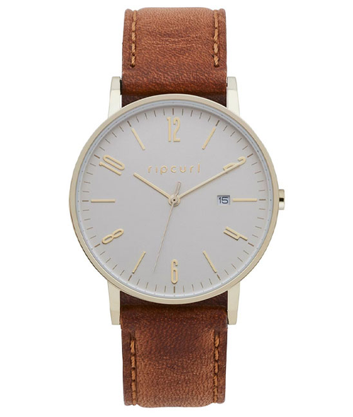 LATCH GOLD LEATHER WATCH - GOLD TAN