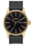 SENTRY LEATHER WATCH - GOLD BLACK