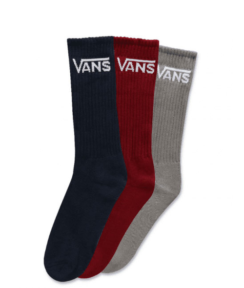 CLASSIC CREW SOCK 3 PACK RED 9.5-13