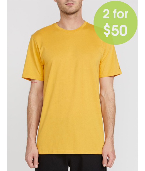 2FOR50 SOLID TEE - HONEY GOLD