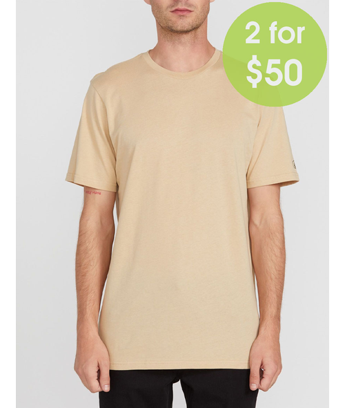 2FOR50 SOLID TEE - ALMOND
