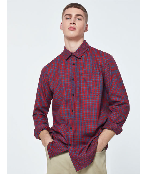 CHECKED WOVEN LS SHIRT