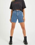 A CLAUDIA CUT OFF DENIM SHORT