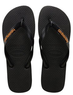 LOGO FILETE - BLACK ORANGE-footwear-Backdoor Surf