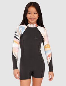 TEEN GIRLS SPRING FEVER LS SPRINGSUIT-wetsuits-Backdoor Surf