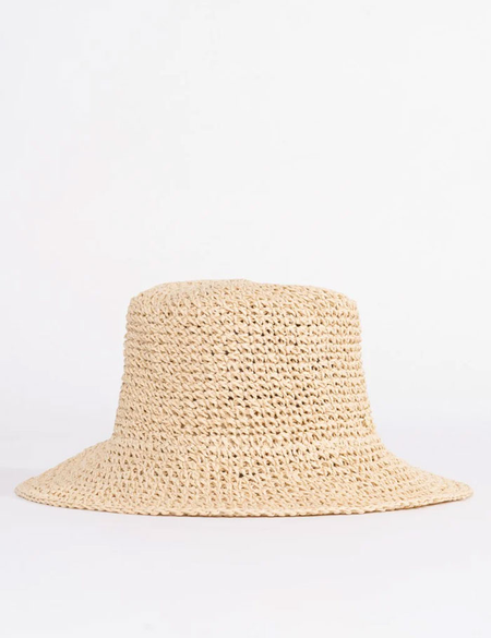 ARIEL STRAW BUCKET HAT