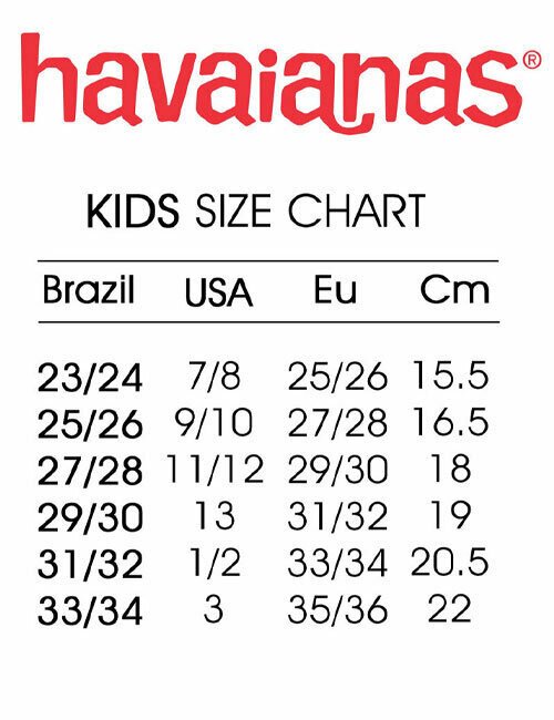 Havaianas baby size chart shop