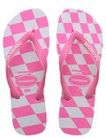 KIDS TOP DISTORTED CHECK JANDAL - PINK