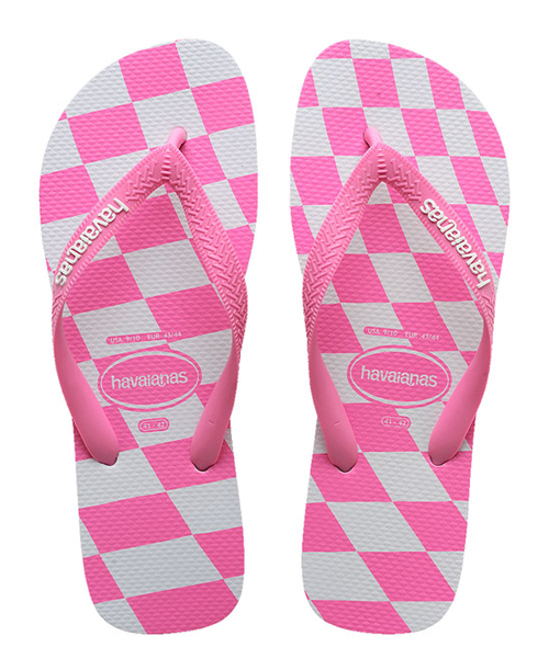 KIDS TOP DISTORTED CHECK JANDAL - PINK