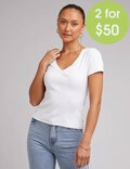 2FOR 50 LILY V NECK TEE