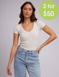 2FOR 50 LILY V NECK TEE