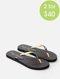 2FOR 40 SCRIPT WAVE BLOOM JANDALS